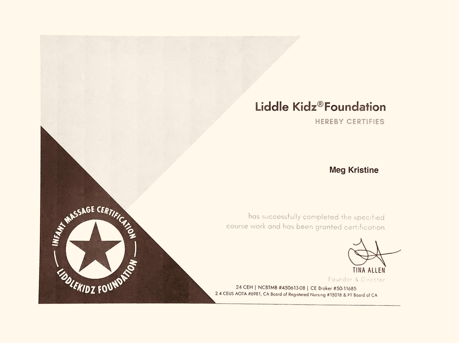 Infant Massage &amp; Touch Therapy Instructor