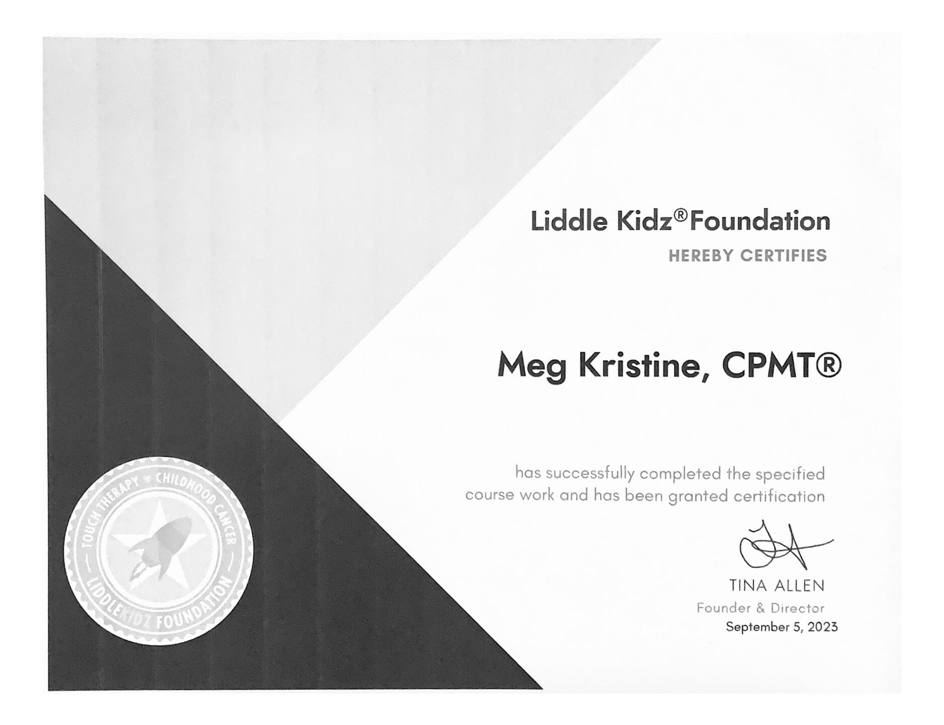 Pediatric Oncology Massage &amp; Touch Therapy