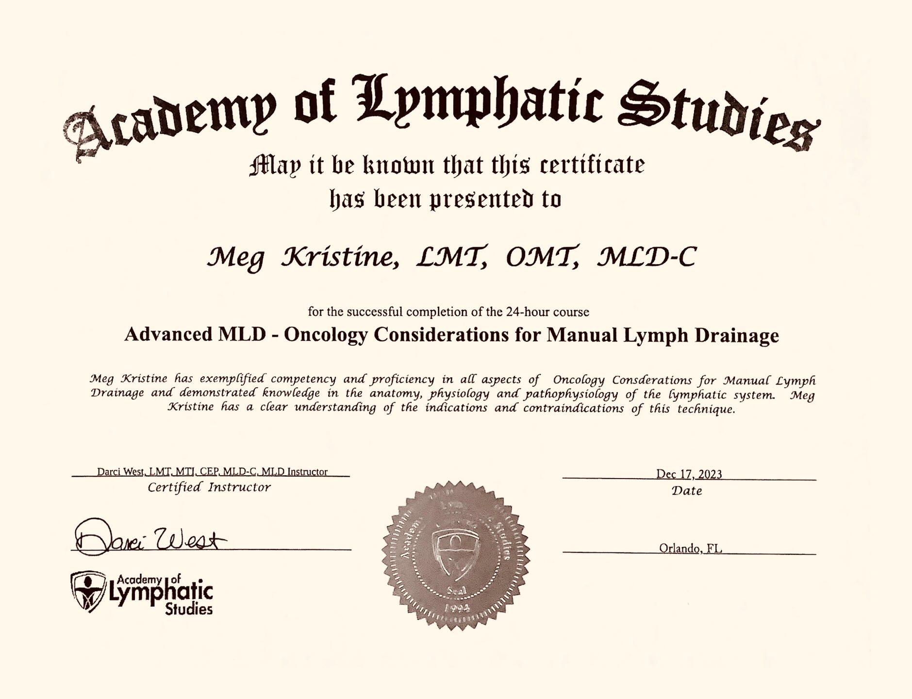 Advanced MLD for Oncology Considerations