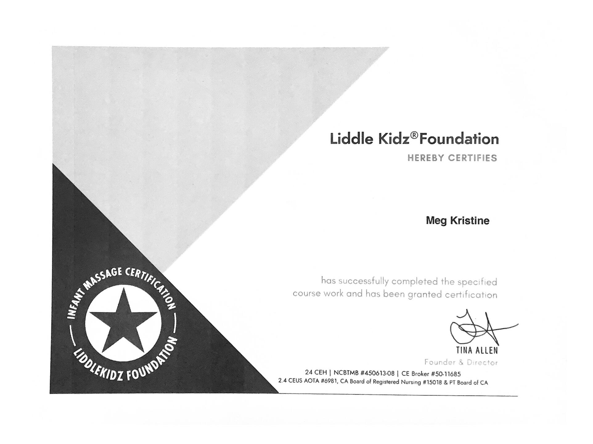 Infant Massage &amp; Touch Therapy Instructor