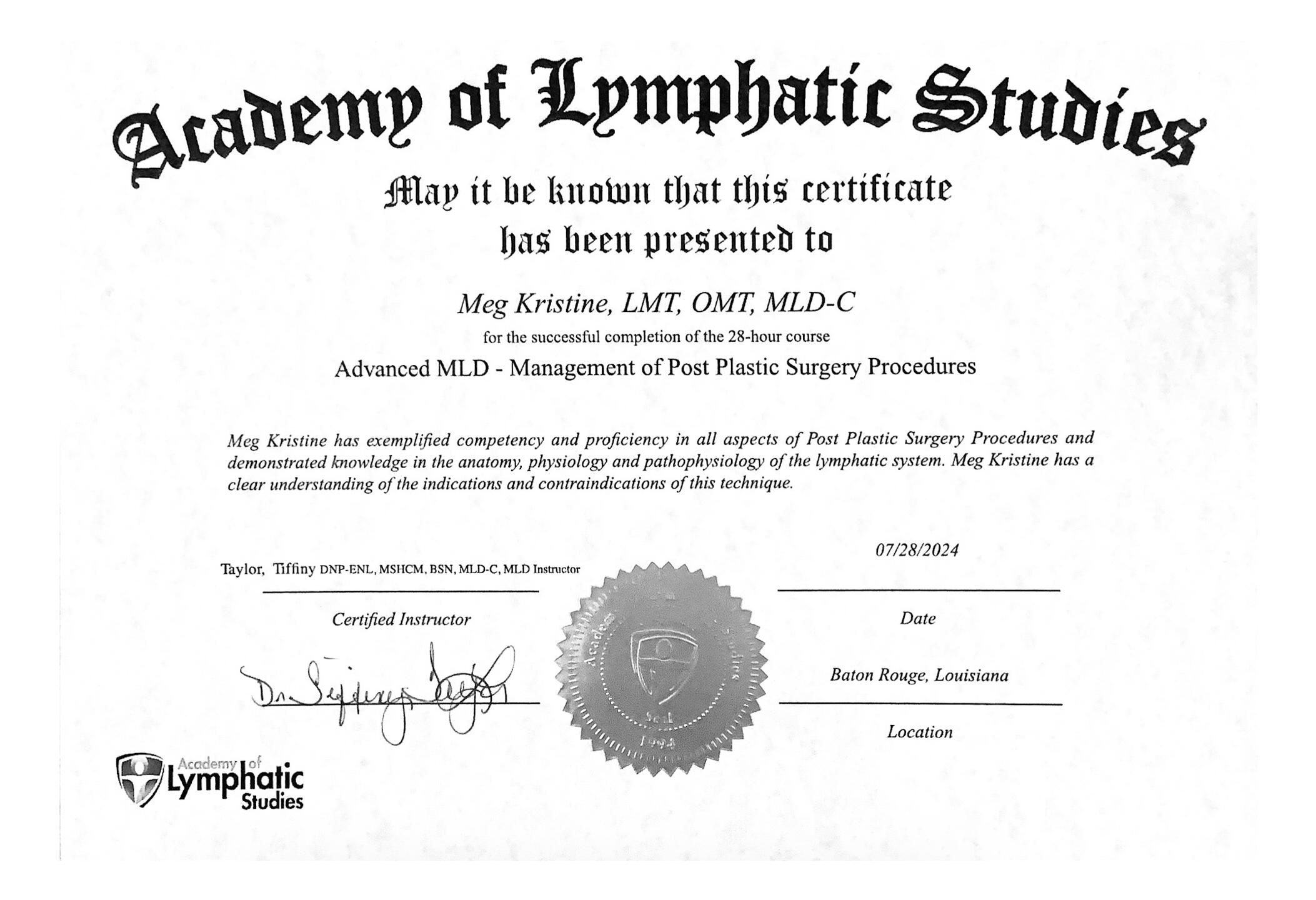 Advanced MLD for Post Plastic Surgery Procedures